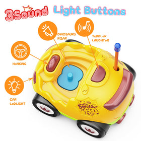 Kidz do RC cars include two removable dinosaur figures for imaginative play.