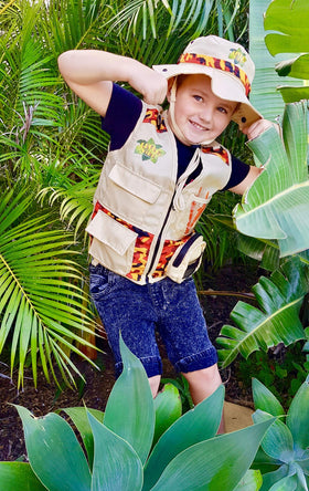 Kidz@Play wide-brim hat shown from the front for sun protection.