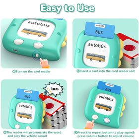 Kidzdo 520 bilingual sight-words cards for early reading practice.