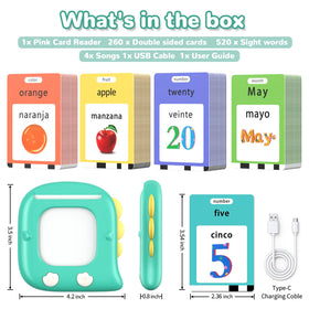 Kidzdo 520 portable flashcards pack ideal for travel learning.