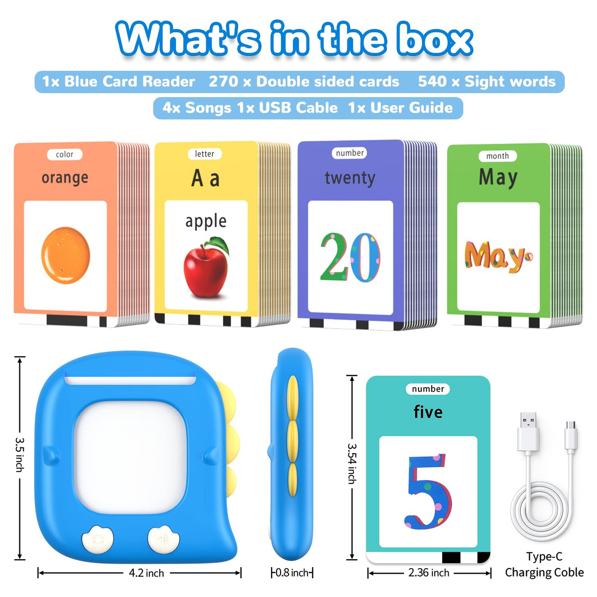 Kidzdo portable card case keeps flash cards organized for travel