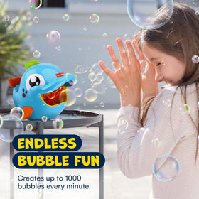 Kidzlane 8oz bubble solution bottles extend playtime at backyard gatherings.