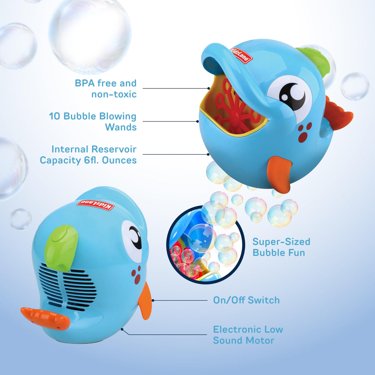 Kidzlane quiet motor supports calmer play indoors or outdoors for kids ages 3+.