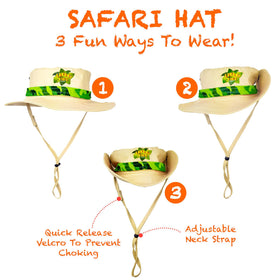 Kidz@Play Safari Kidz hat worn in three styles for versatile play.