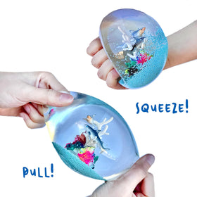 Kiedle Big Ocean Stress Ball compact size for portable anxiety relief on the go.