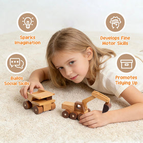 Kienvy tractor and excavator toy for farm and building site adventures