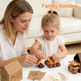 Kienvy wooden push toys with smooth wheels for easy rolling