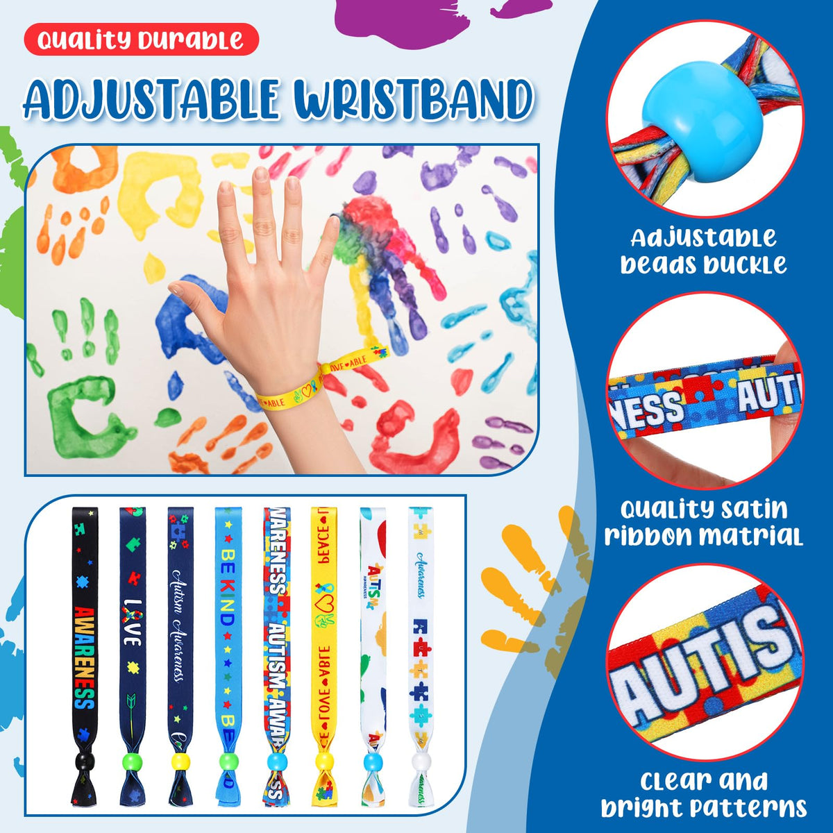 Kigeli autism themed wristbands showing diverse colors for awareness campaigns