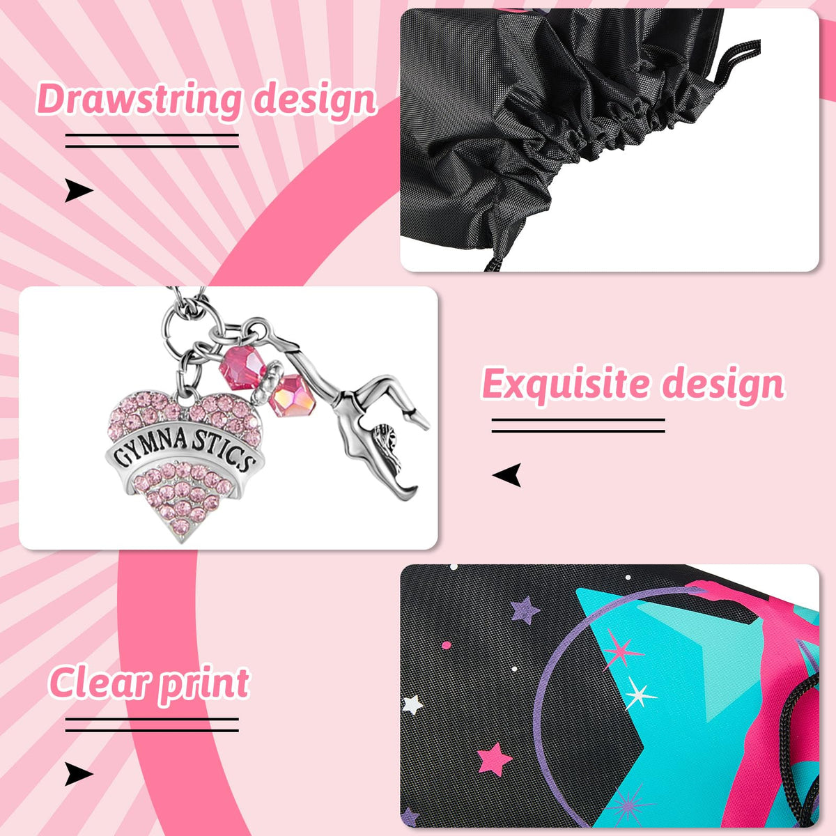Kigeli heart pendant necklace adds cute sporty flair