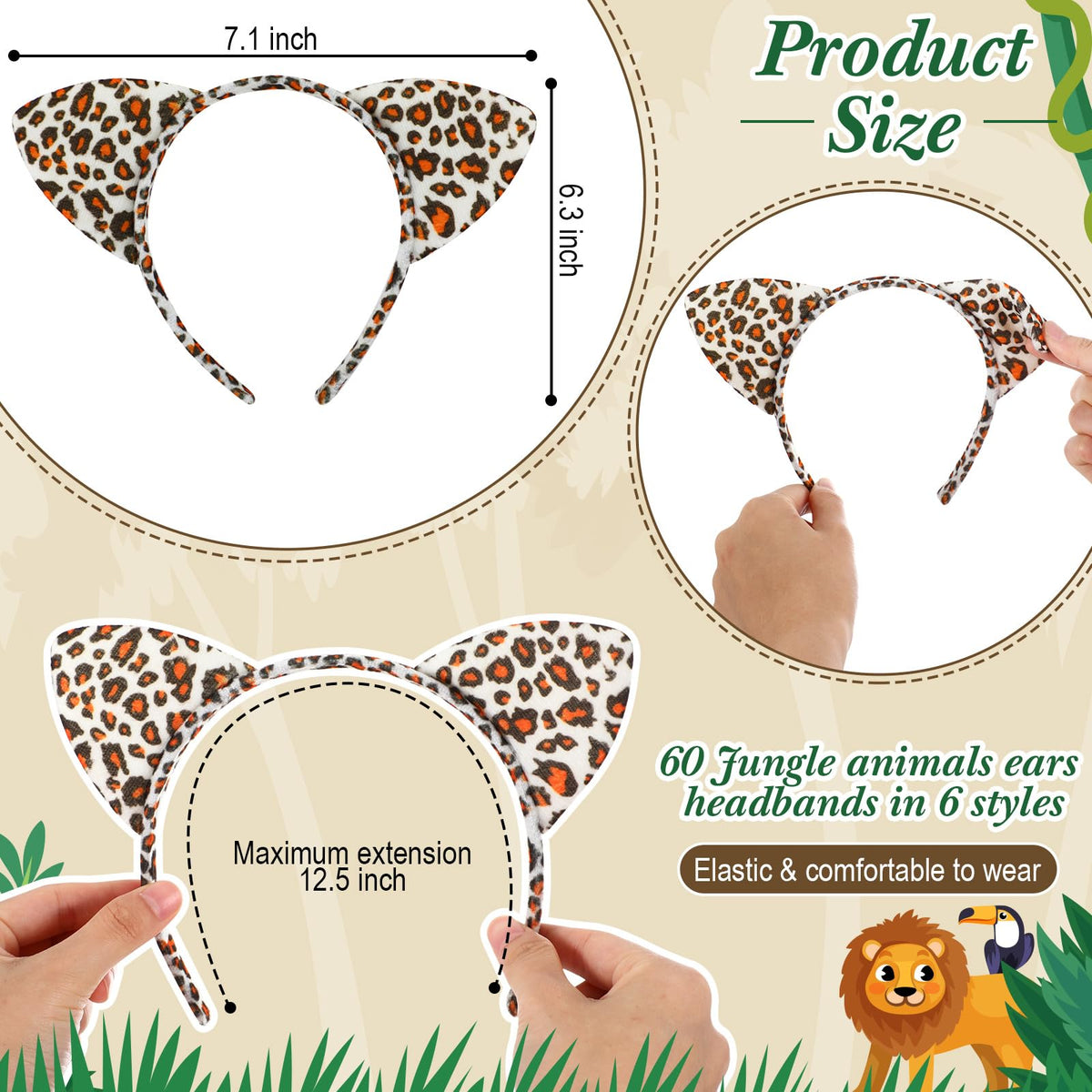 Kigeli safari headbands with flexible wire for easy shaping and durable wear