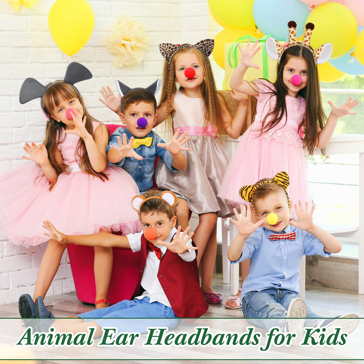 Kigeli wild one birthday headbands add festive animal flair.