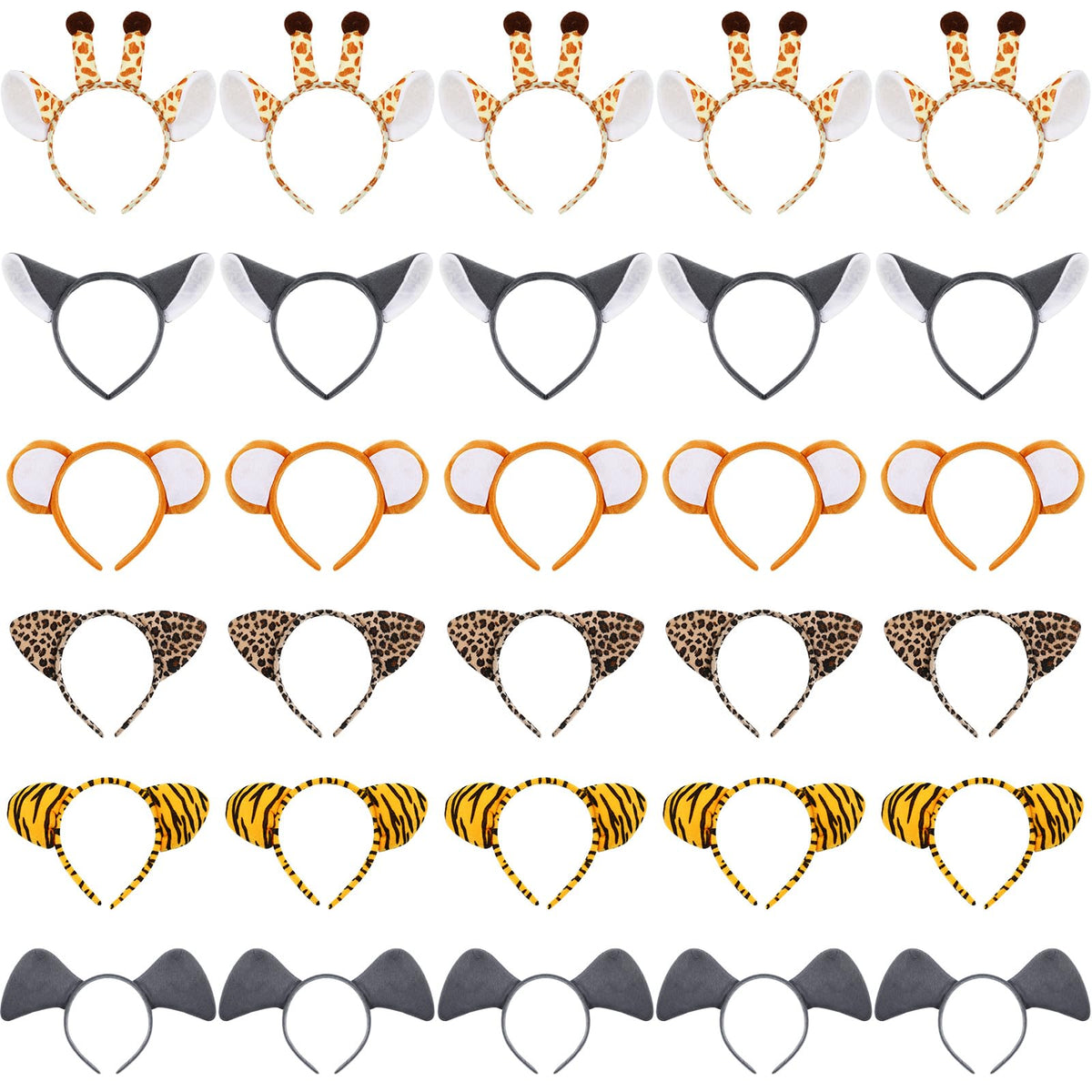 Kigeli woodland animal ears headbands for playful costumes.