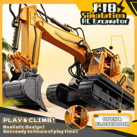 Kigwux excavator with metal bucket supports sturdy digging movements