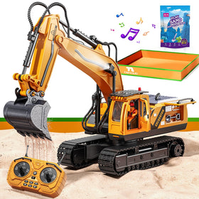 Kigwux RC excavator toy with remote control for realistic outdoor play