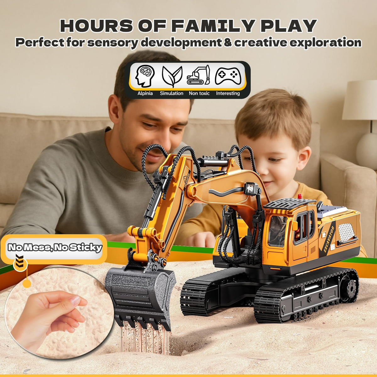 Kigwux 2.2 lb non-stick sand reduces mess during playtime