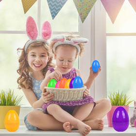 Kijamilee 6-inch fillable blue Easter egg for party favors