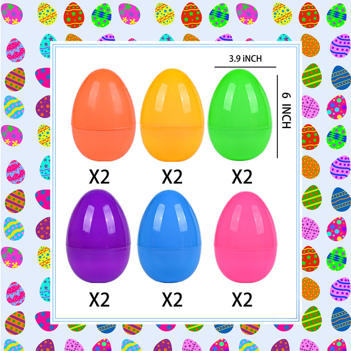Kijamilee 6-inch fillable green Easter egg for classroom rewards