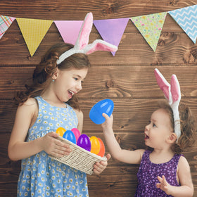 Kijamilee 6-inch fillable pink Easter egg for toy surprises
