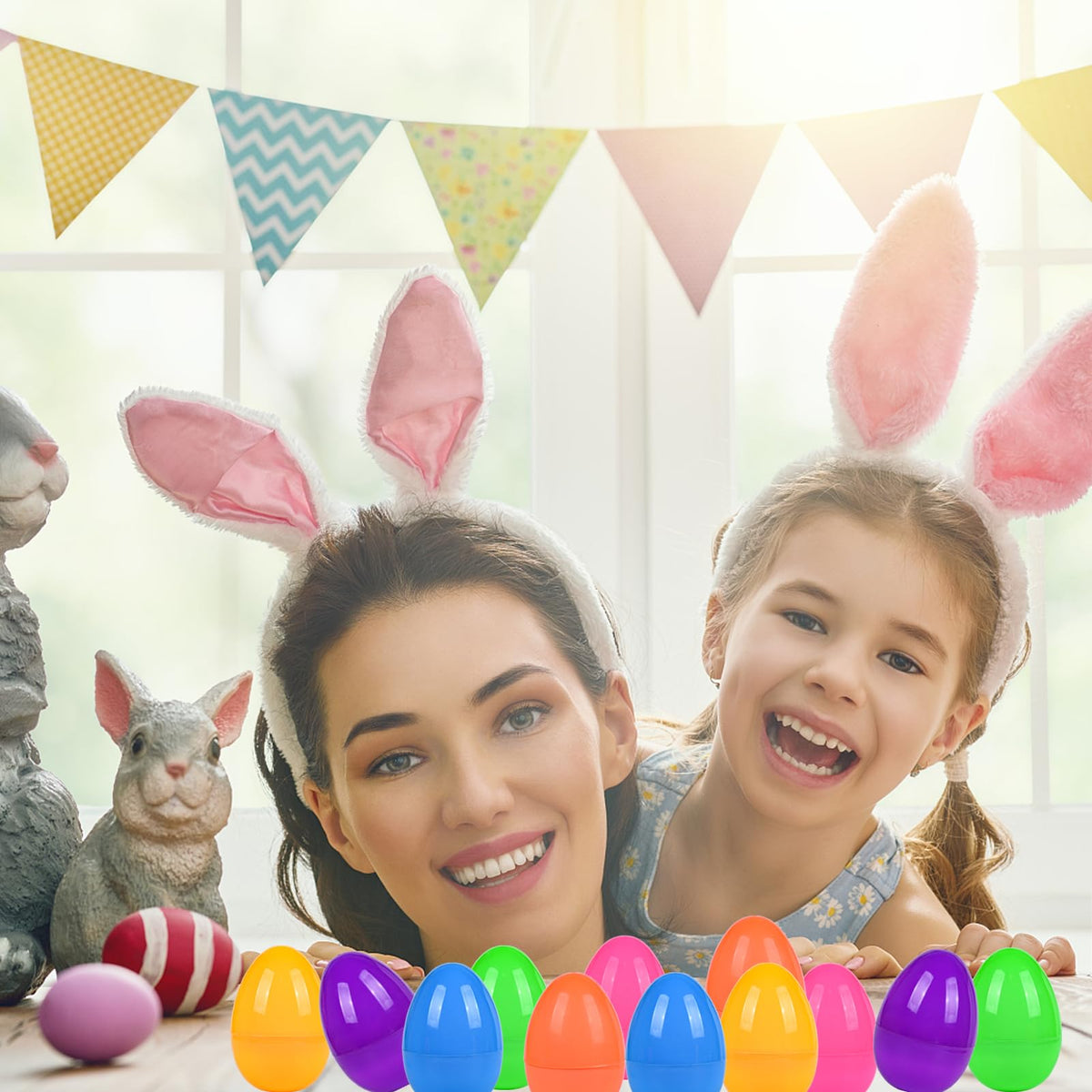 Kijamilee orange eggs brighten Easter baskets and treasure hunts.