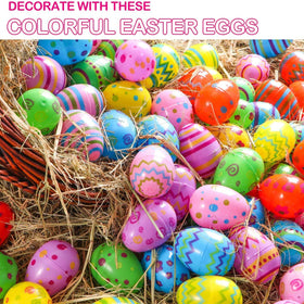 Kijamilee Easter Eggs bright colors and patterns for easy differentiation during hunts.