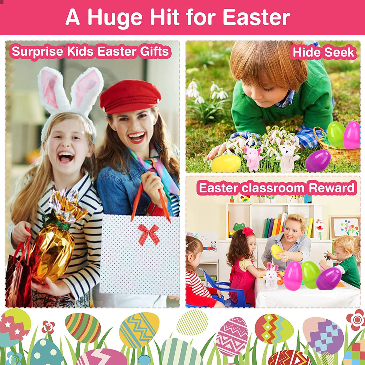 Kijamilee Easter eggs with elephant finger puppet for imaginative adventures.