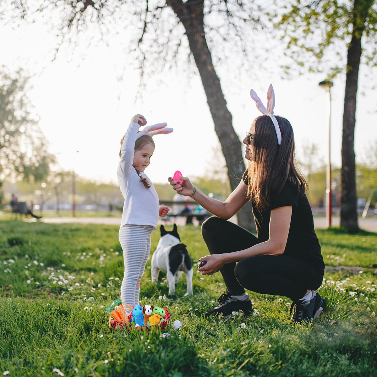 Kijamilee Easter eggs with sheep finger puppet for cozy role-play.