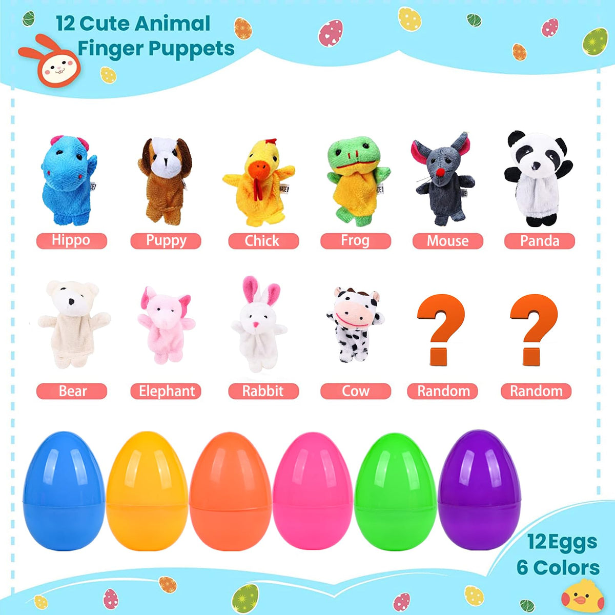 Kijamilee Easter eggs with tiger finger puppet for interactive storytelling.