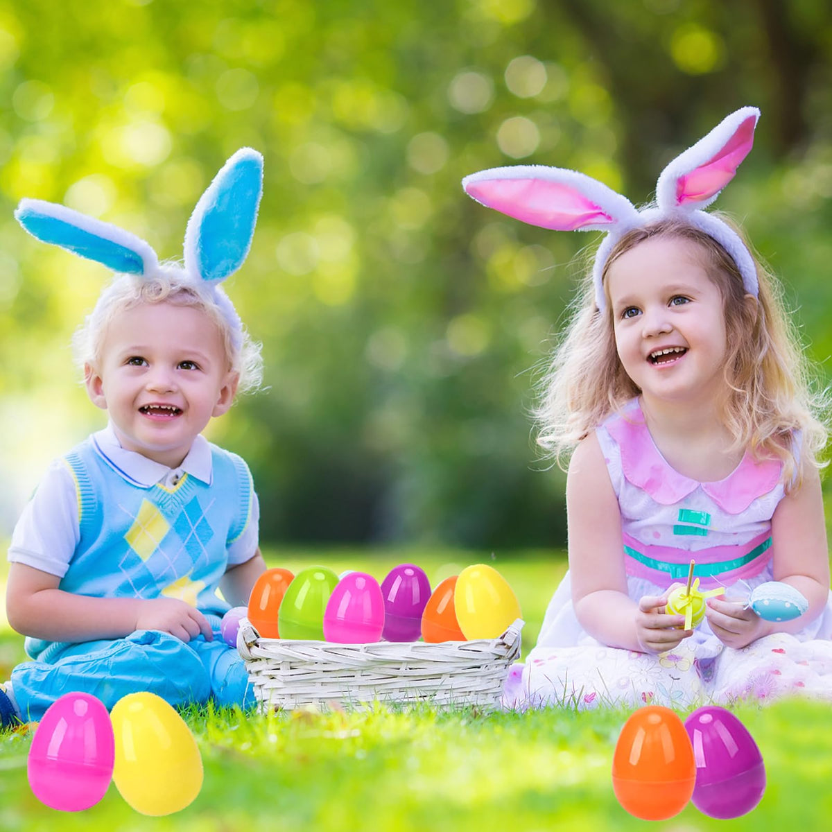 Kijamilee Easter eggs ready for hunt setup and vivid displays.