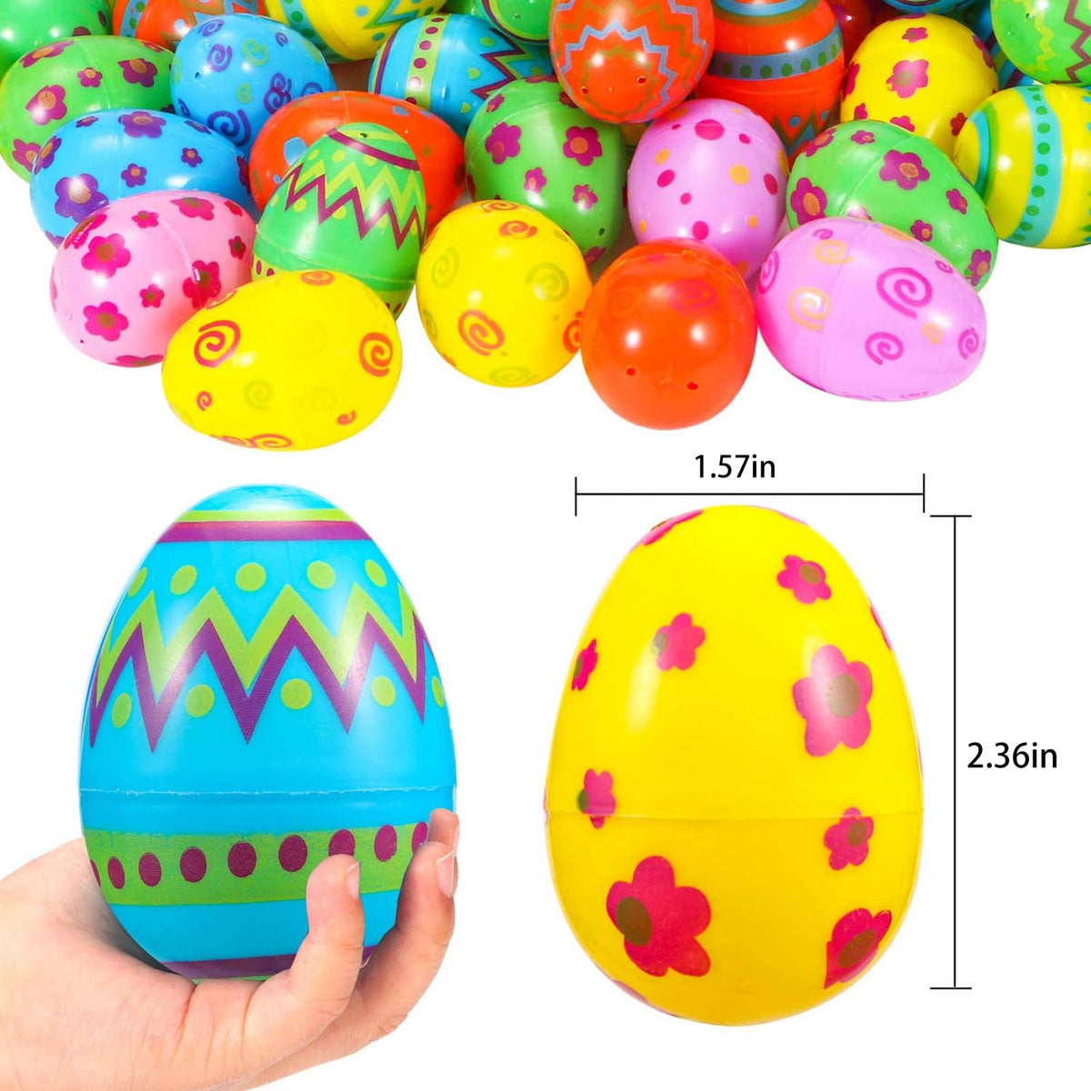 Kijamilee Easter Eggs patterns close-up, colorful prints for festive decorating.
