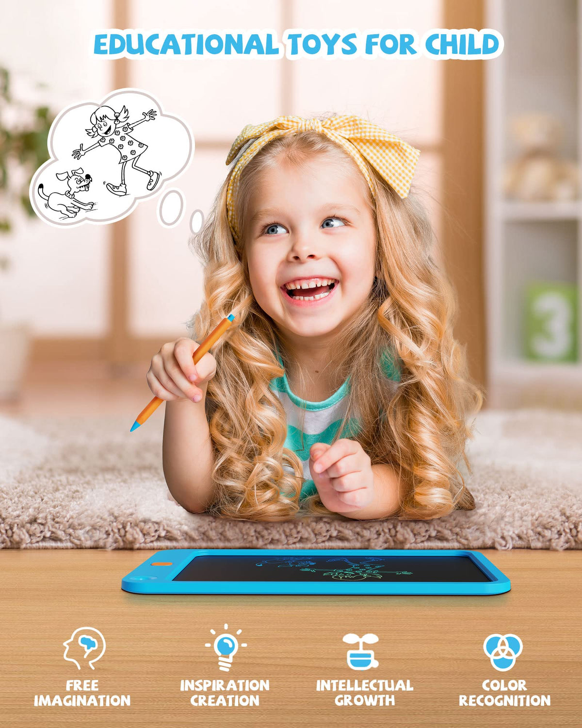 Kikapabi writing tablet with right-edge stylus storage keeps accessories secure.