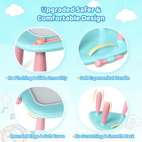 Kikidex full-sealed back and rounded corners for safe play.