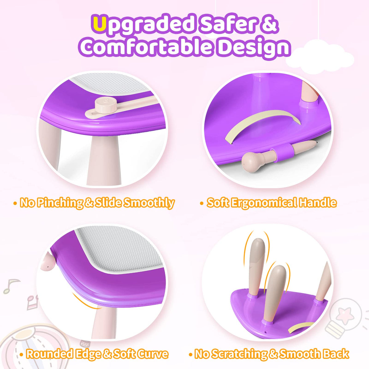 Kikidex safety features non-toxic BPA-free materials and rounded corners