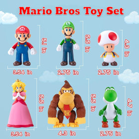 Kilative Mario figures durable PVC material for long-lasting play.