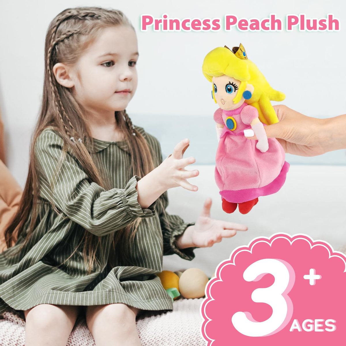 KILATIVE Princess Peach plush suitable for children's play and storytelling