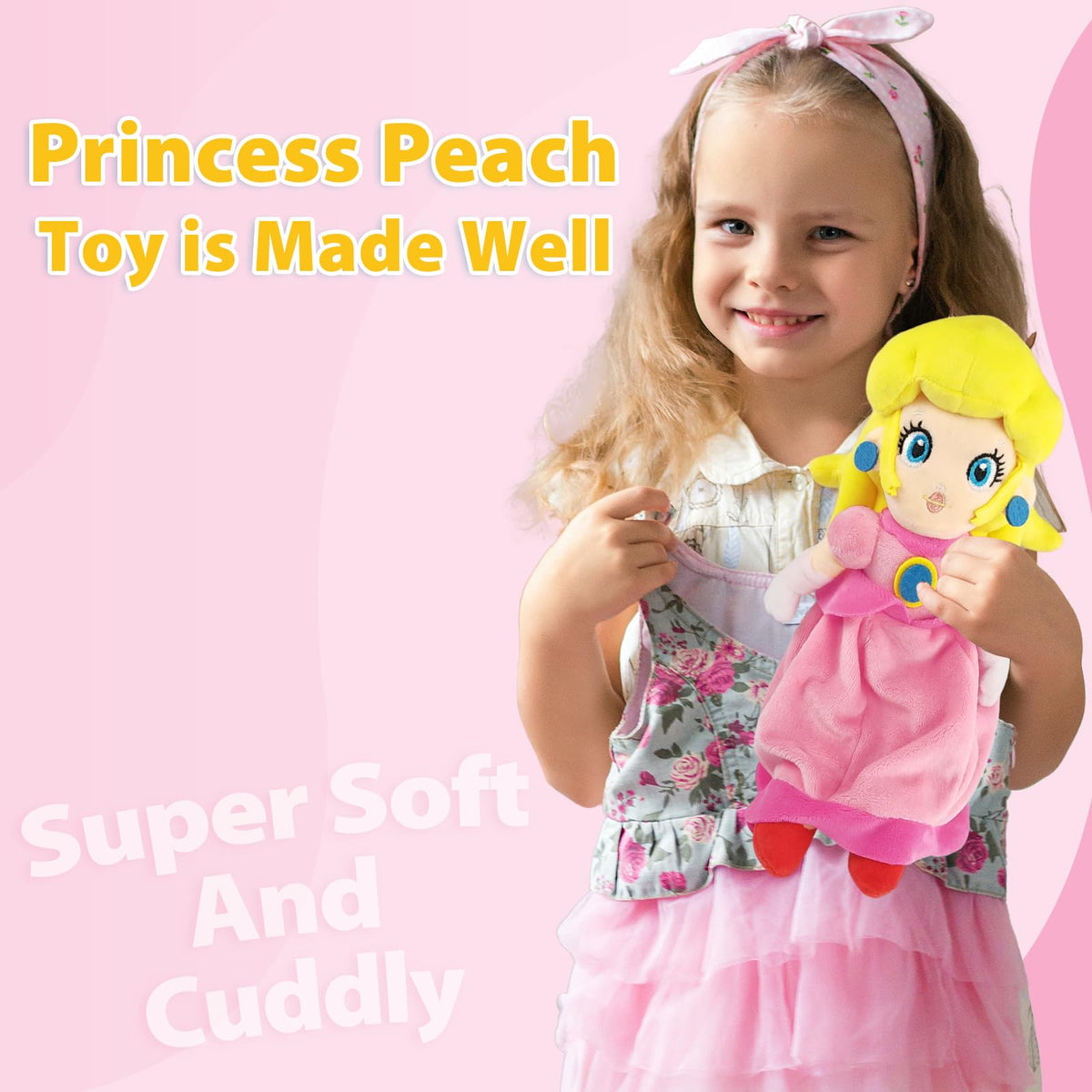 KILATIVE Princess Peach plush hug-friendly design ideal for bedtime