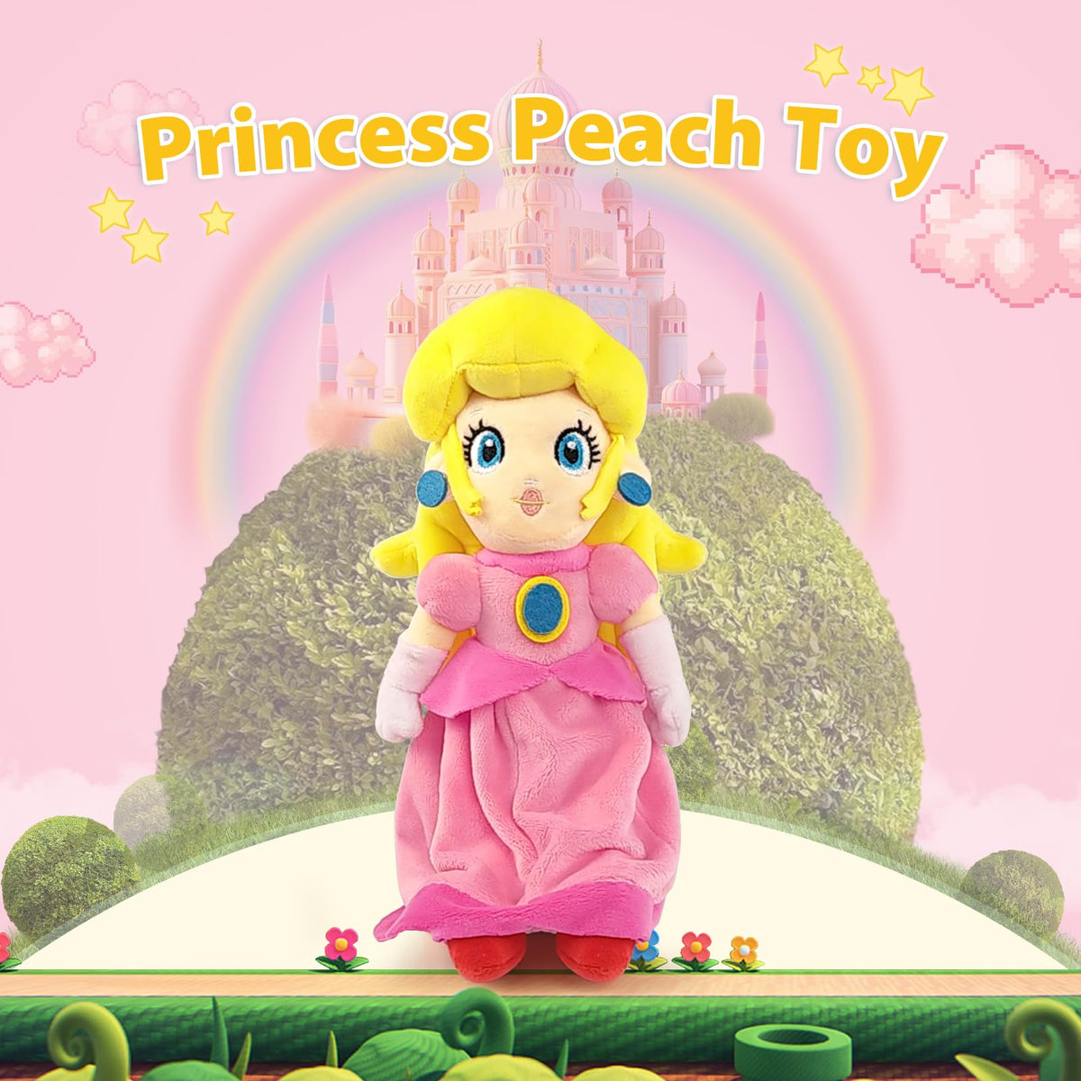 KILATIVE Princess Peach plush machine-washable soft fabric for easy care