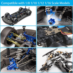 Kimapeso RC tools set covers hex, nut drivers, and sleeves for versatile repairs.