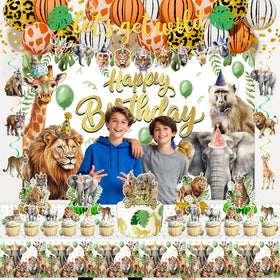 KimaruLZ birthday cake topper completes the jungle cake focal point.