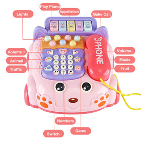 Kimery Baby Phone Toy instrument buttons support color and sound recognition.