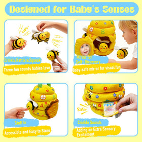 Kimicare bee squeaker inside; engaging audible feedback during play