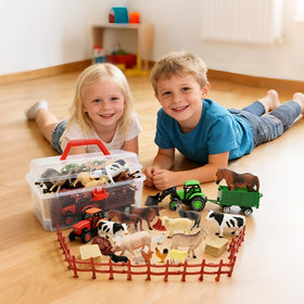 Kimicare educational farm playset promotes vocabulary and creative thinking