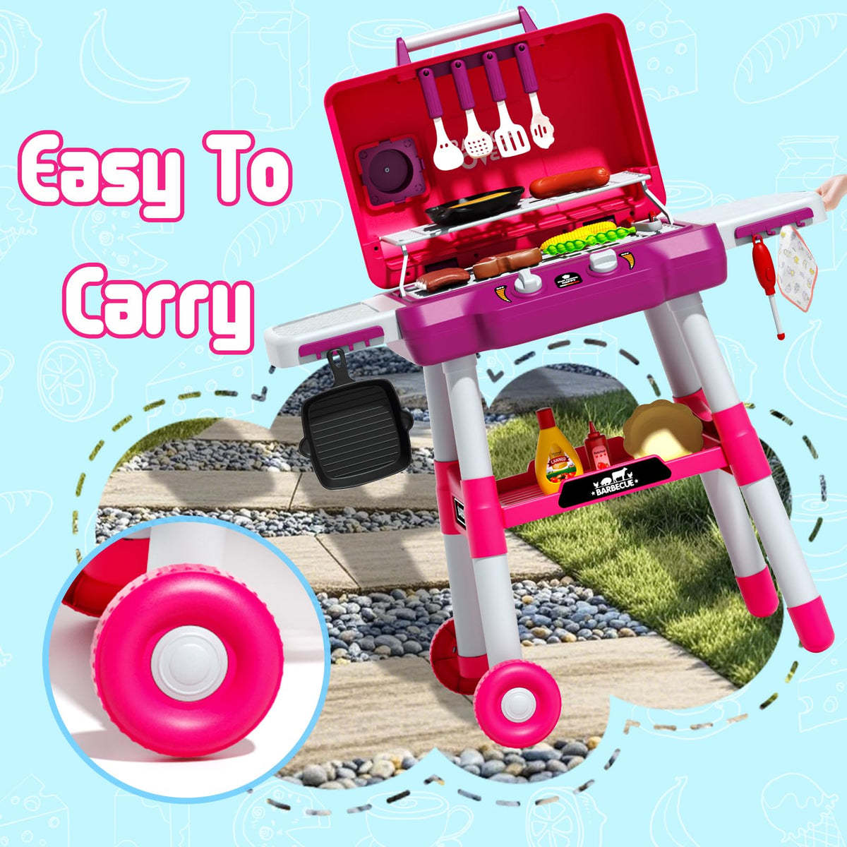Kimicare two-tier grill station fuels imaginative cooking play.