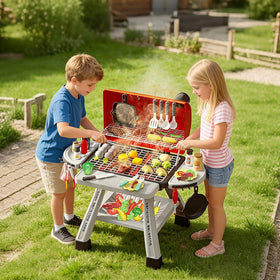 Kimicare Kids BBQ Playset: food collection inspires endless cooking adventures.