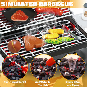 Kimicare double-layer grill design supports varied pretend menus.