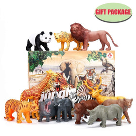 Kimicare safari figures set packaging display to inspire collectability.