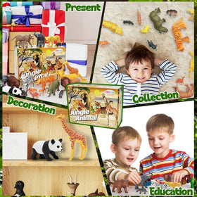 Kimicare small playset of safari figures ready for party toppers.