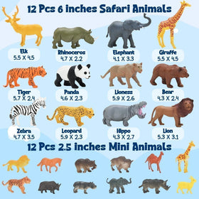Kimicare small safari figures close-up highlighting mini size and detailed features.
