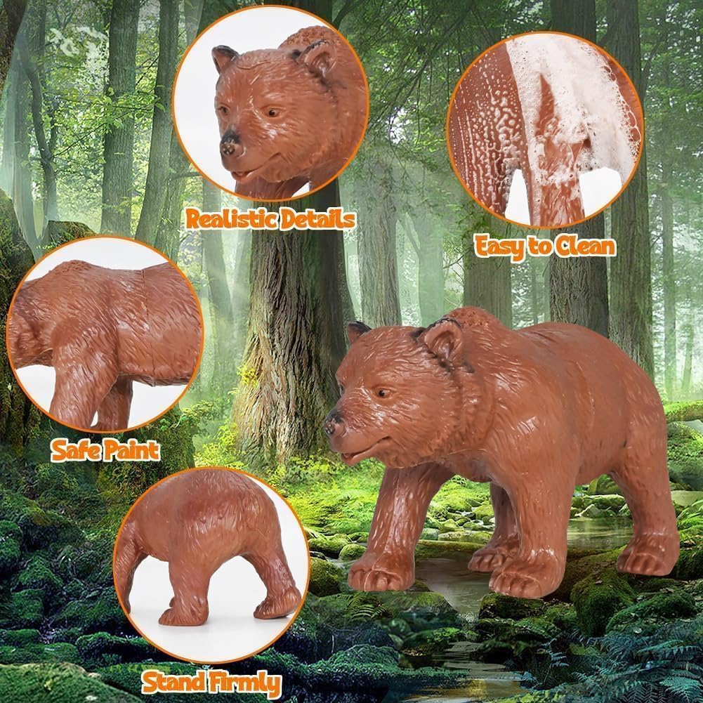 Kimicare small safari figures in a tray for easy cleanup after play.