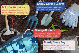 Kinderific Camo Quest watering can inspires hands-on watering for small plants.