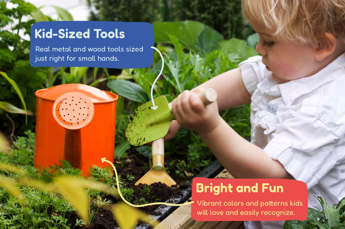 Kinderific Gardening Set fork supports soil loosening and imaginative outdoor exploration.